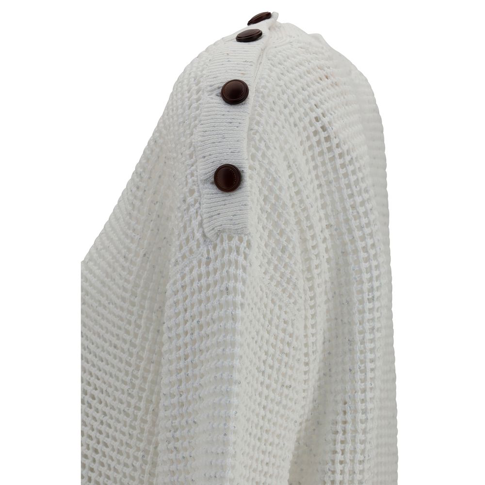 Brunello Cucinelli White Cotton Sweatshirt | Regal Royce