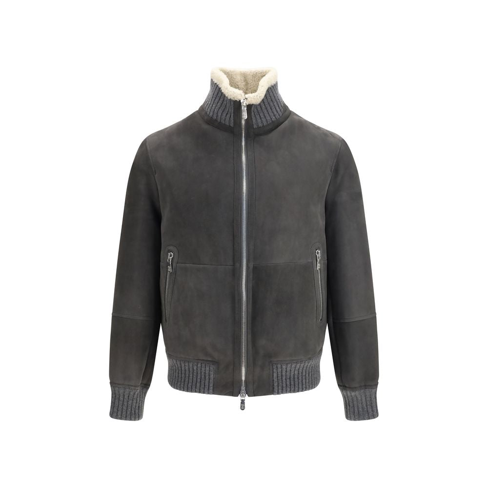Brunello Cucinelli Gray Wool Oves Aries Full-Length Jacket | Regal Royce