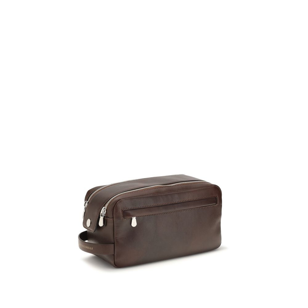 Brunello Cucinelli Brown Calf Leather Bos Taurus Wallet | Regal Royce