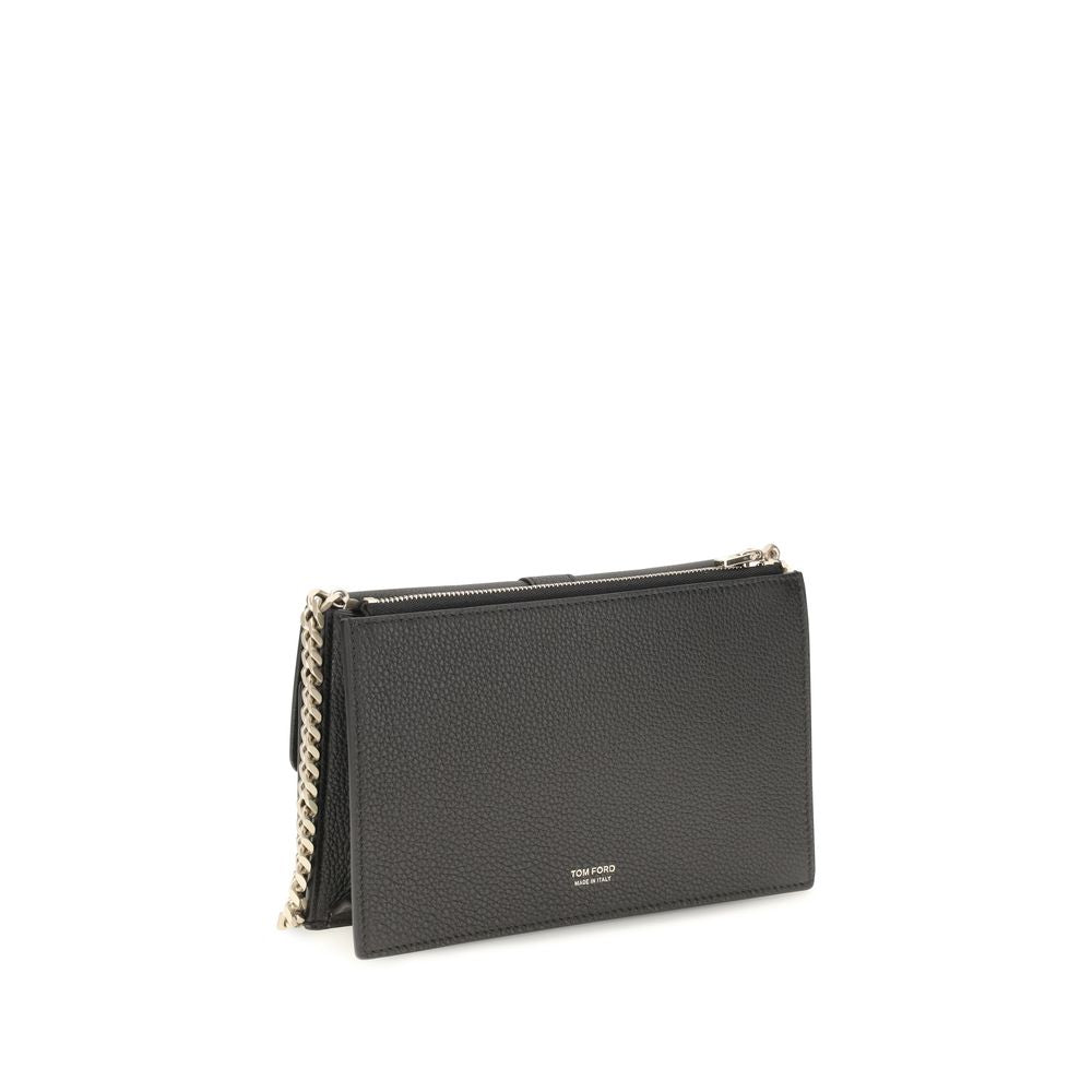 Tom Ford Black Calf Leather Bos Taurus Shoulder Bag | Regal Royce