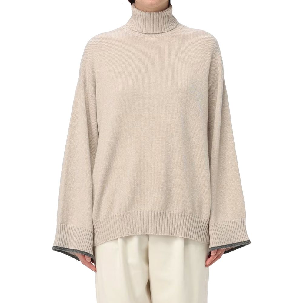 Brunello Cucinelli Beige Cashmere Sweater | Regal Royce