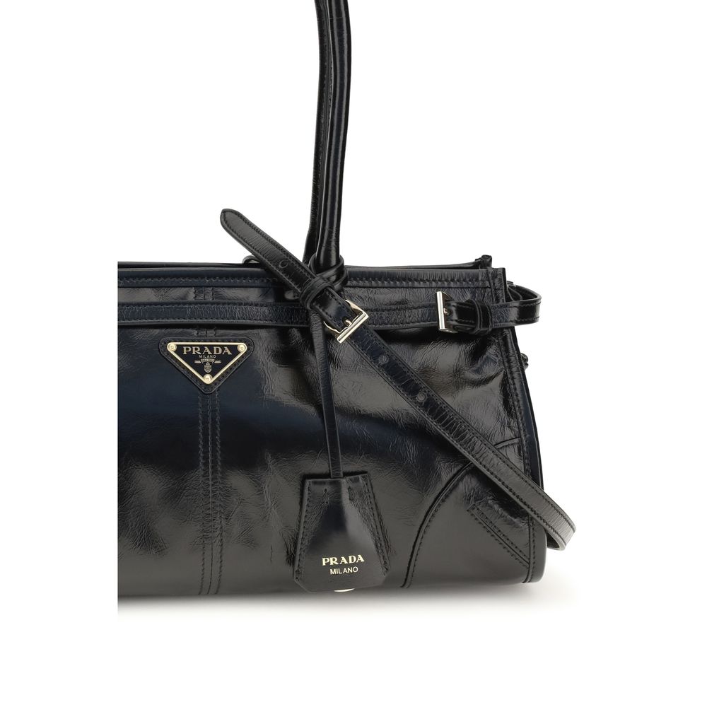 Prada Black Calf Leather Bos Taurus Handbag | Regal Royce