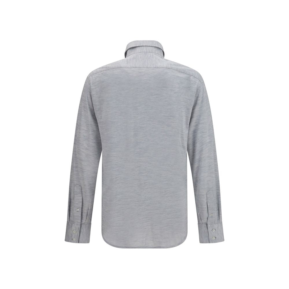 Brunello Cucinelli Gray Silk Dress Shirt | Regal Royce