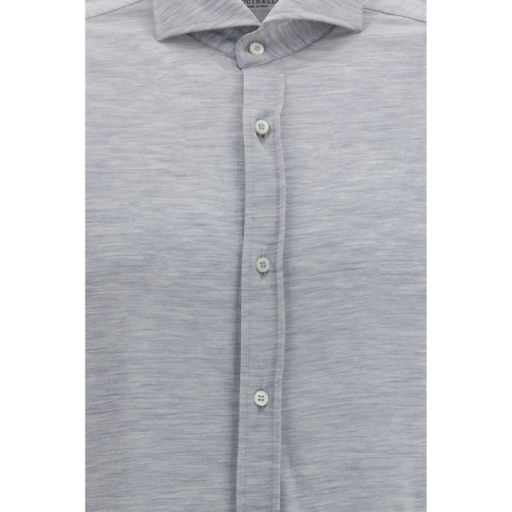 Brunello Cucinelli Gray Silk Dress Shirt | Regal Royce