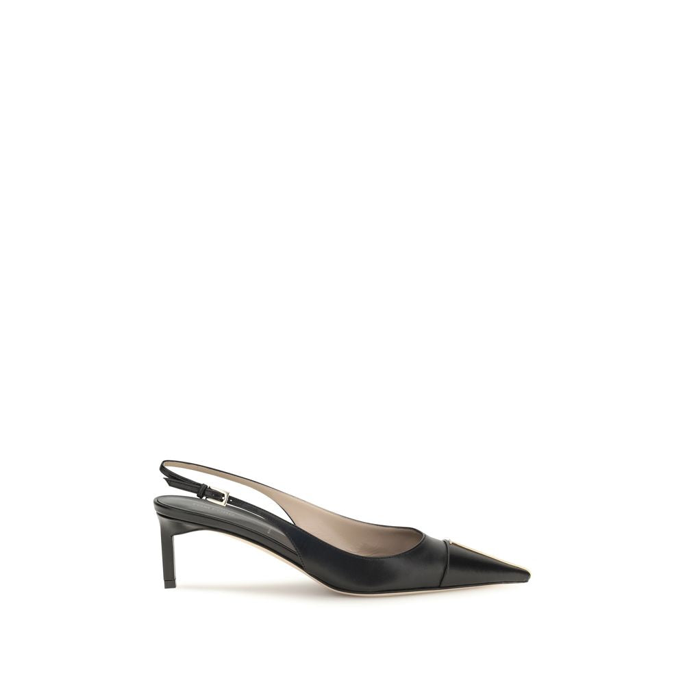 Tom Ford Black Calf Leather Bos Taurus Mid Heel Pumps | Regal Royce