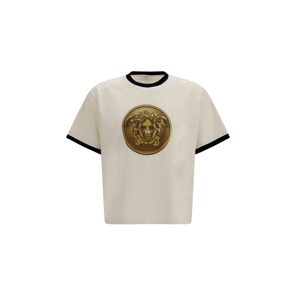Versace Beige Cotton T-Shirt | Regal Royce