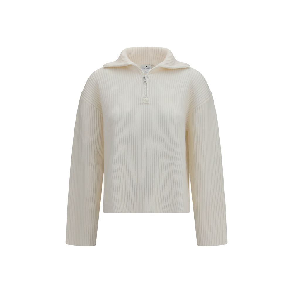 Courrèges White Wool Oves Aries Sweatshirt | Regal Royce