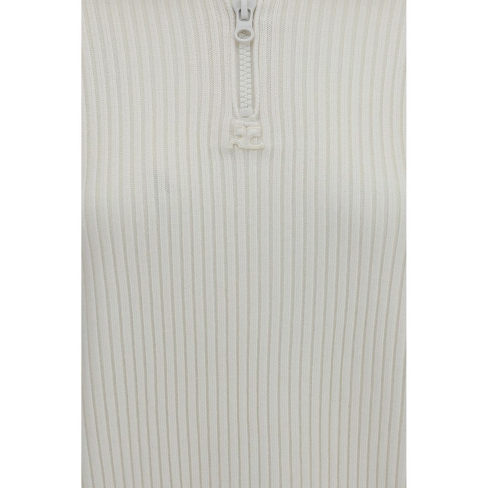 Courrèges White Wool Oves Aries Sweatshirt | Regal Royce