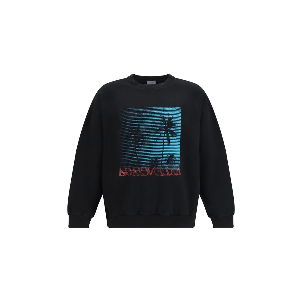 Balenciaga Black Cotton Sweatshirt | Regal Royce