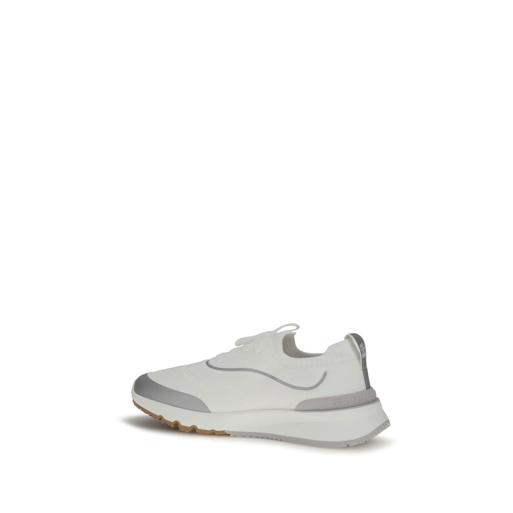 Brunello Cucinelli White Cotton Athletic Sneakers | Regal Royce