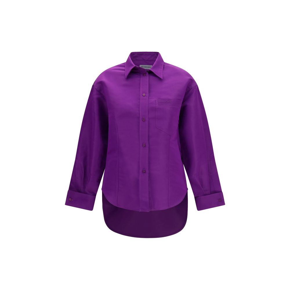 Balenciaga Purple Cotton Dress Shirt | Regal Royce