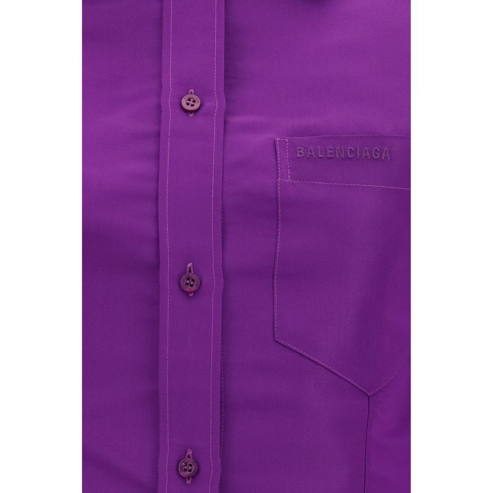 Balenciaga Purple Cotton Dress Shirt | Regal Royce