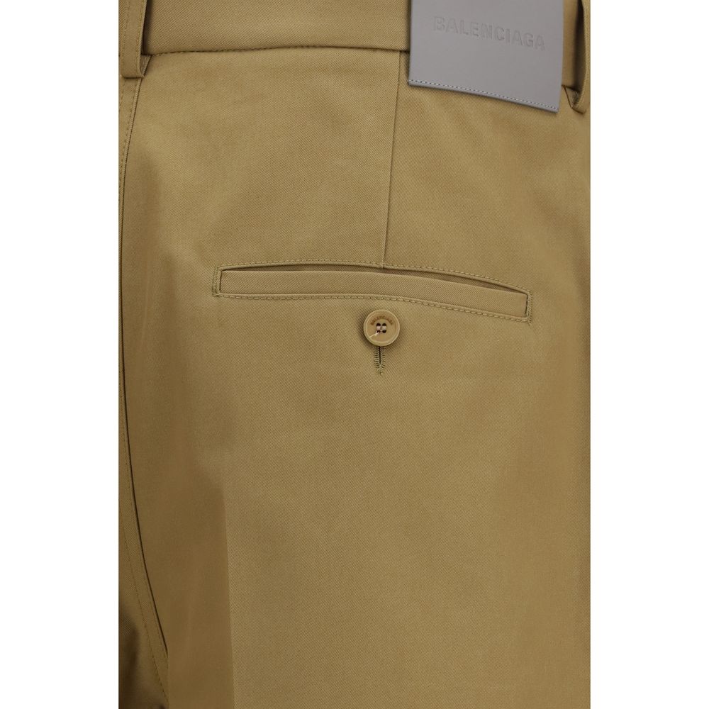 Balenciaga Beige Cotton Chino Pants | Regal Royce