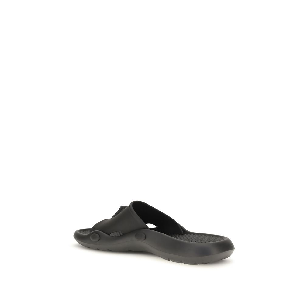 Versace Black Rubber Sandals | Regal Royce