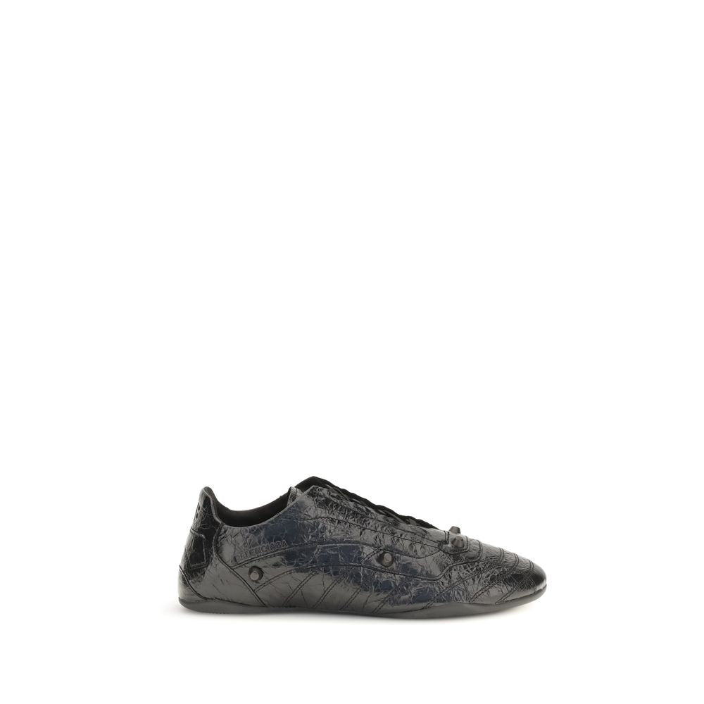 Balenciaga Black Calf Leather Bos Taurus Athletic Sneakers | Regal Royce