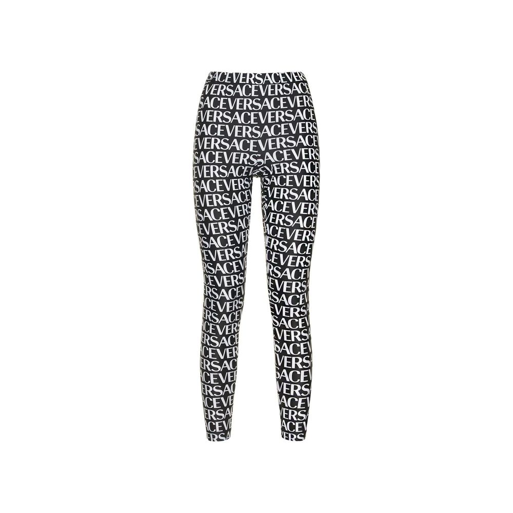 Versace Black Elastane Leggings | Regal Royce