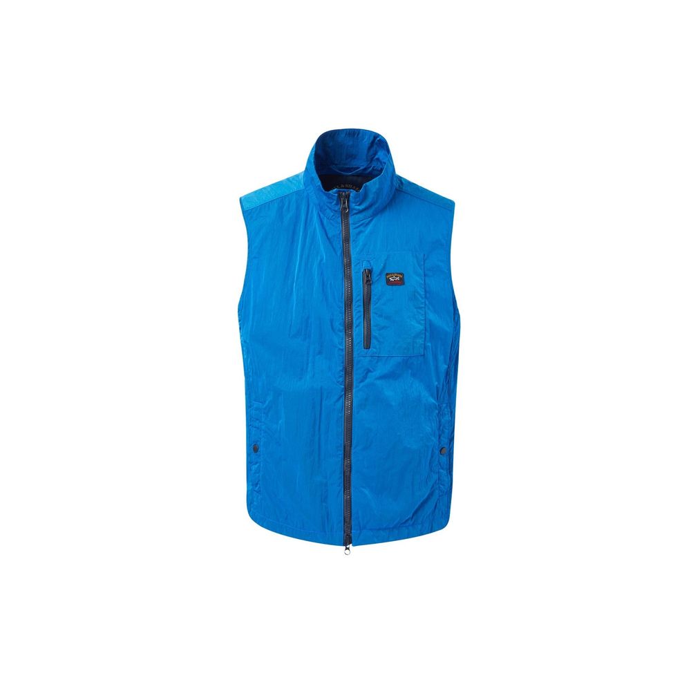 Paul & Shark Blue Nylon Sleeveless Jacket | Regal Royce
