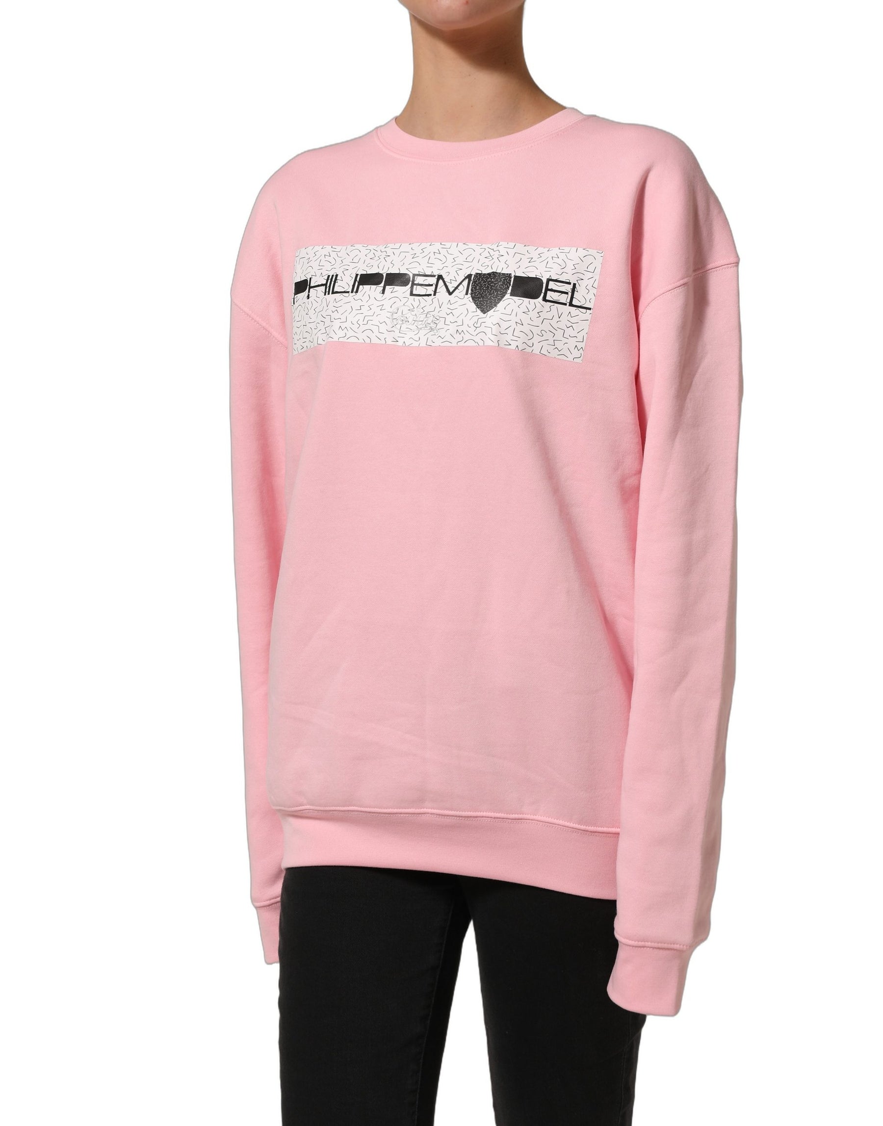 Philippe Model Pink Cotton Logo Long Sleeves Pullover Sweater | Regal Royce