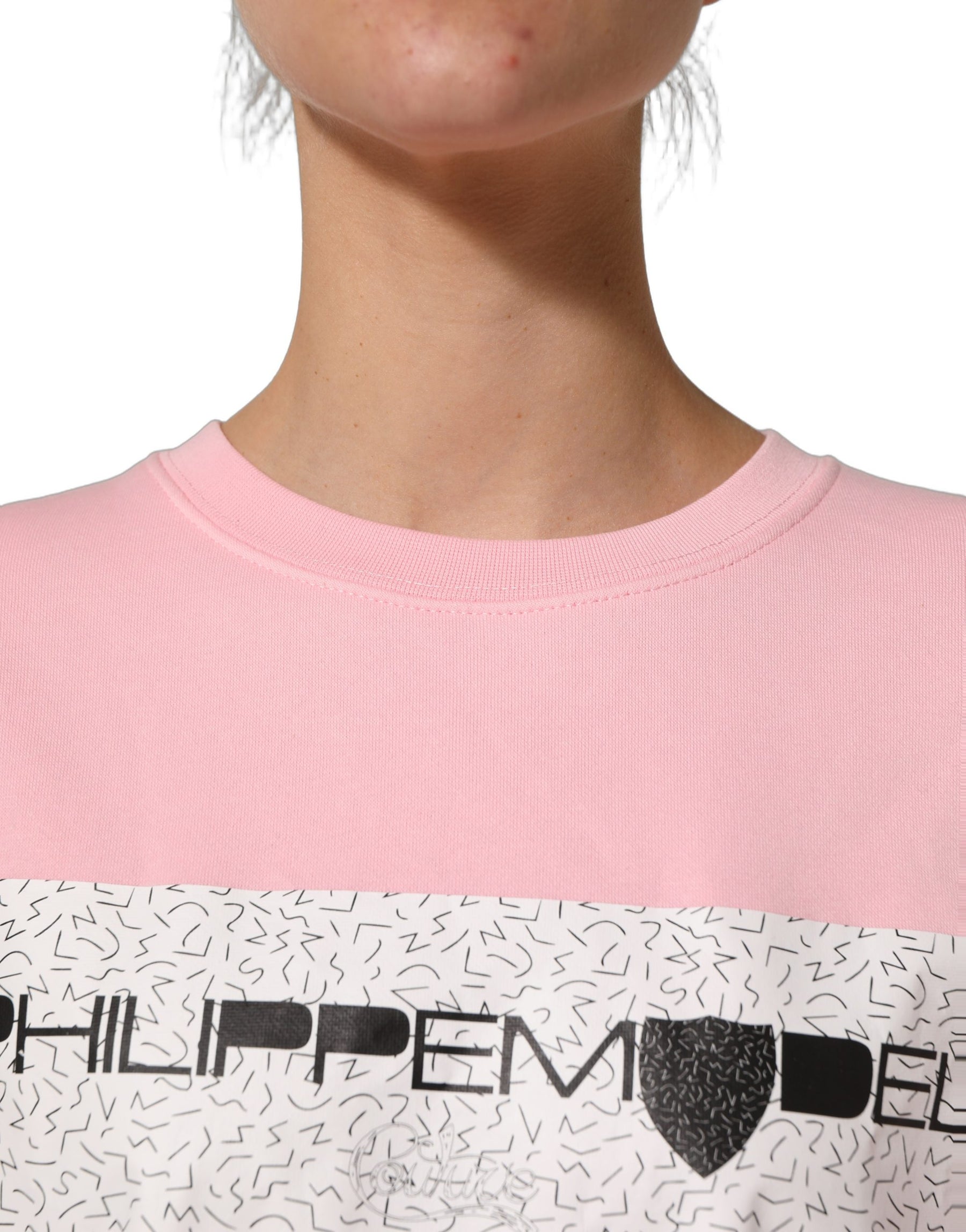 Philippe Model Pink Cotton Logo Long Sleeves Pullover Sweater | Regal Royce