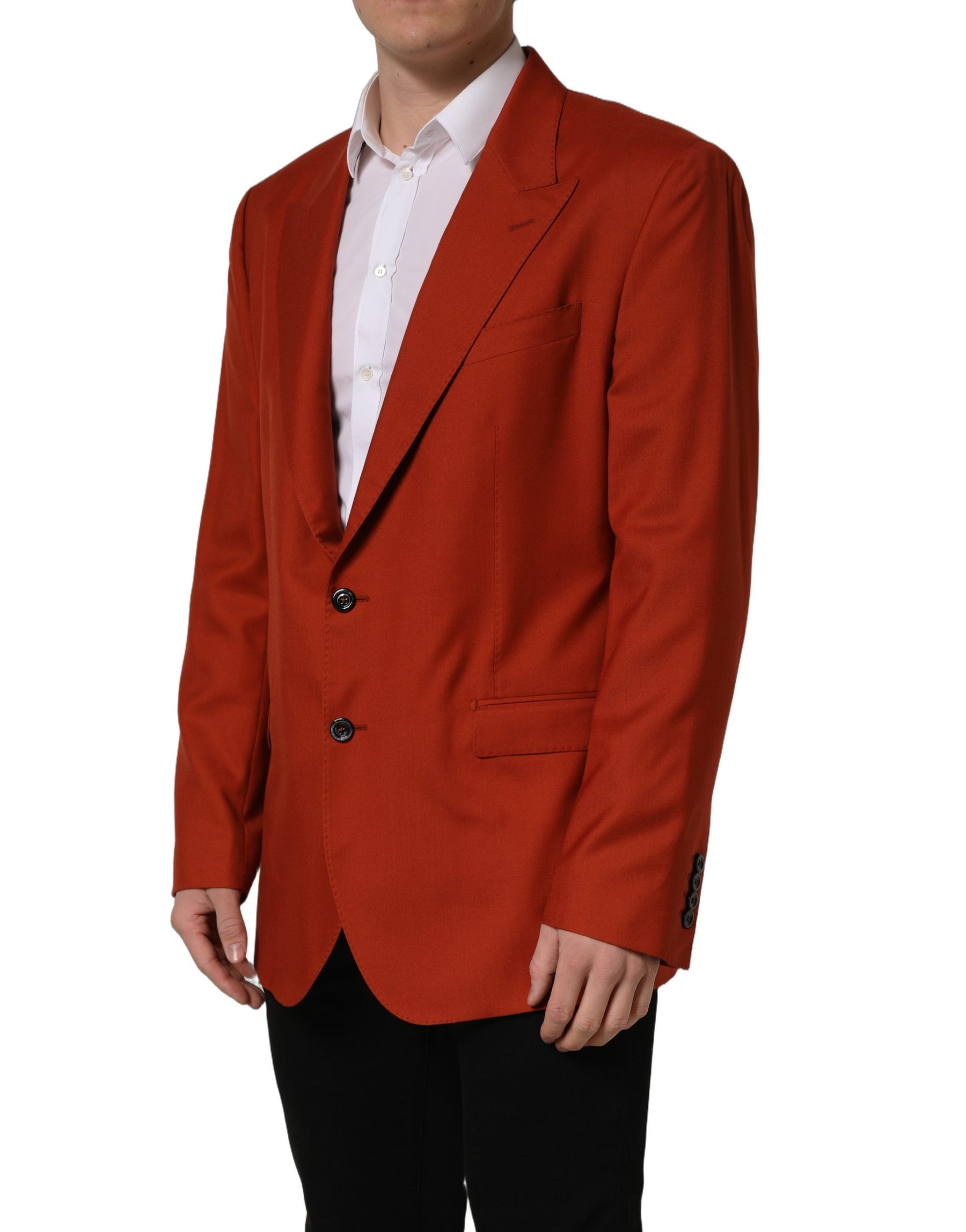 Dolce & Gabbana Red Cashmere Single Breasted Blazer Jacket | Regal Royce