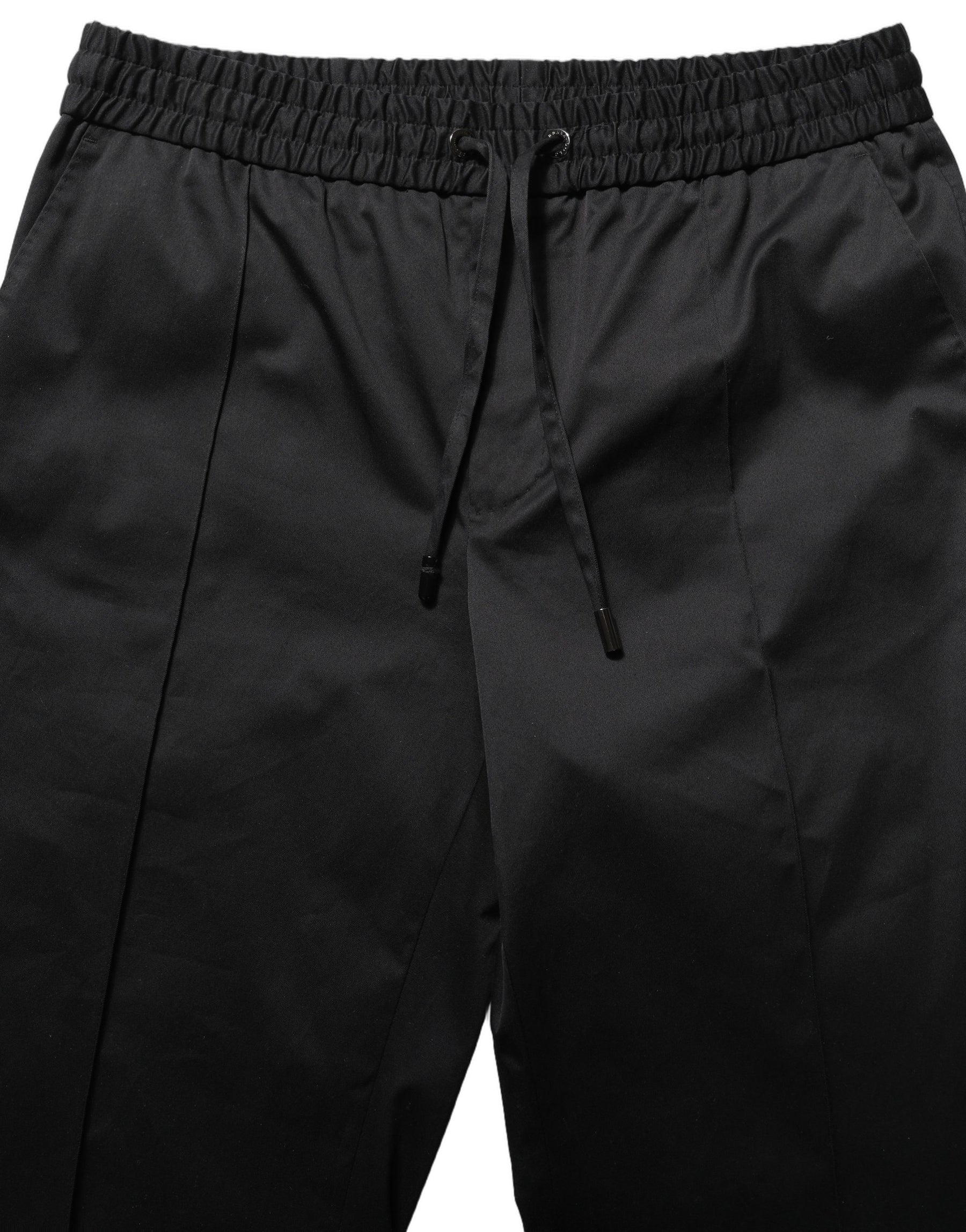 Dolce & Gabbana Black Drawstring Cotton Jogger Men Sweatpants Pants | Regal Royce