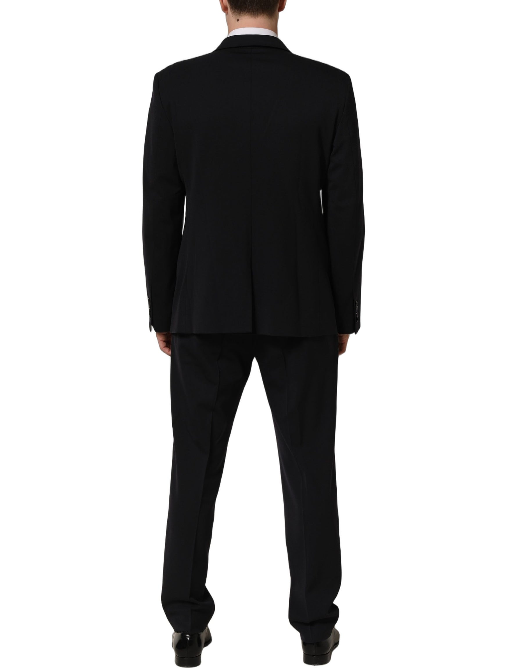 Dolce & Gabbana Black Wool Slim Fit Formal Men 2 Piece Suit | Regal Royce