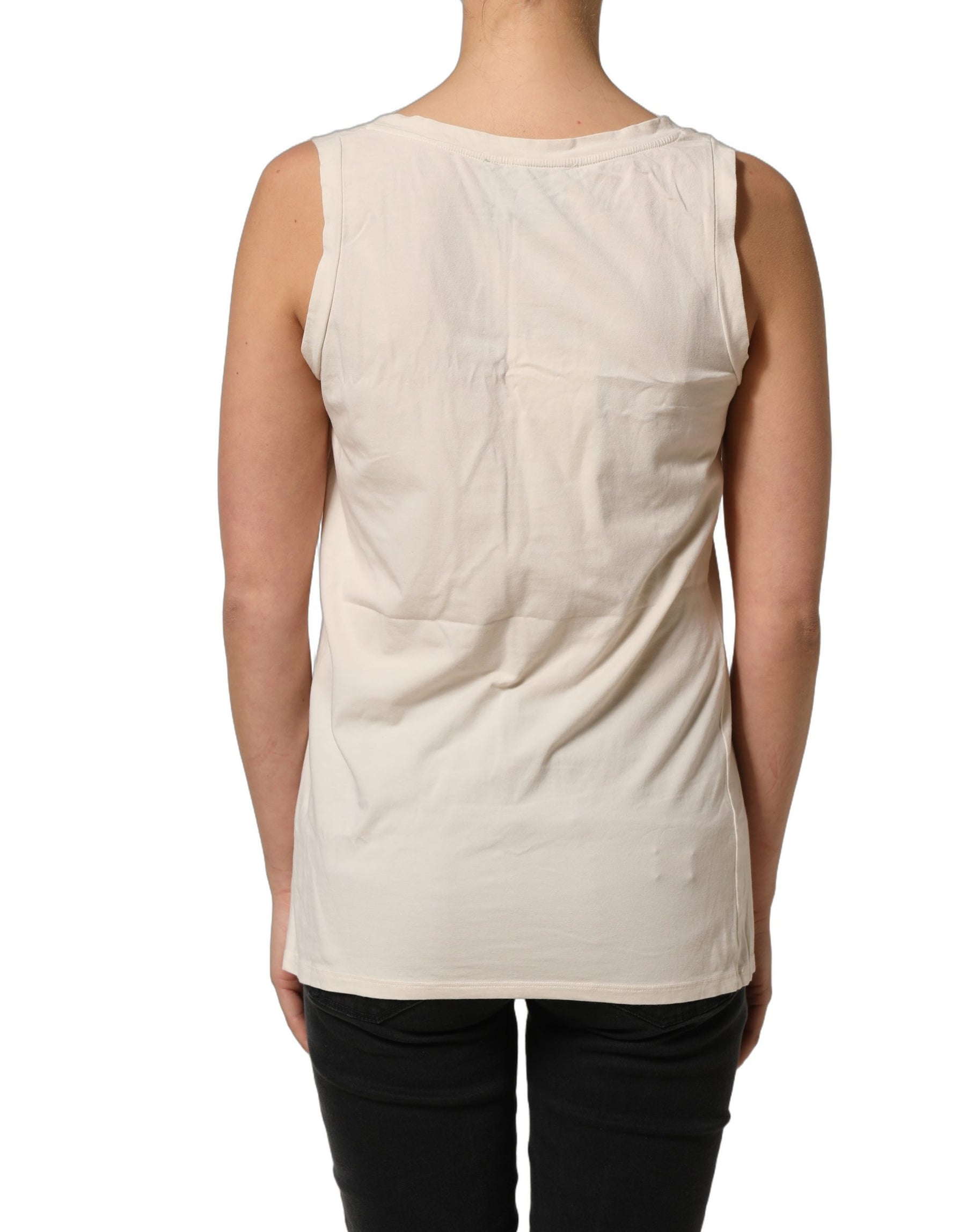 Aniye By Beige Viscose Sleeveless Round Neck Women Tank Top | Regal Royce