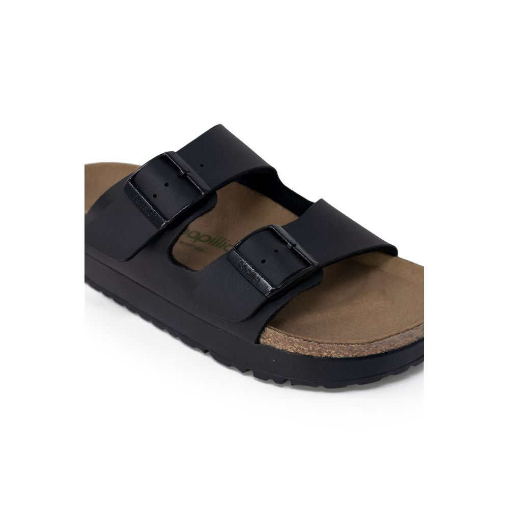 Birkenstock Black Synthetic Platform Sandals | Regal Royce