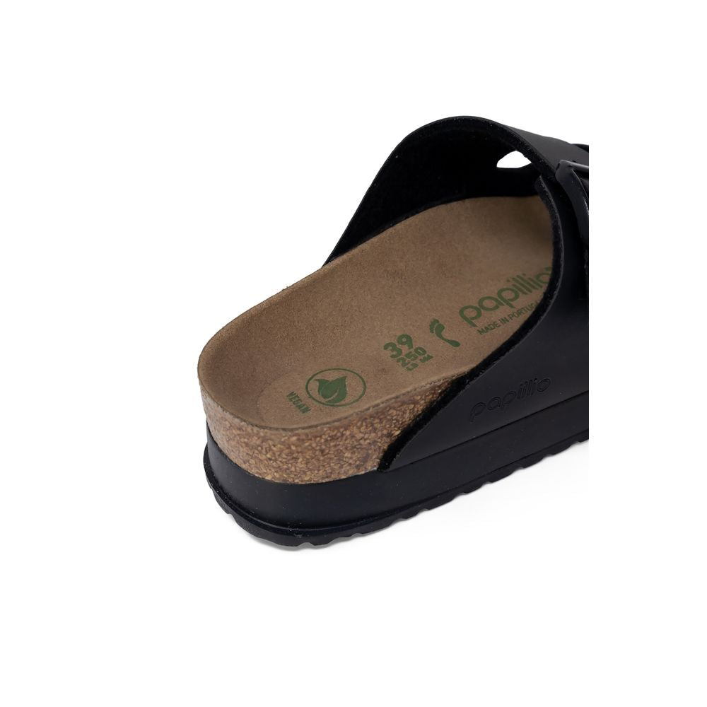 Birkenstock Black Synthetic Platform Sandals | Regal Royce