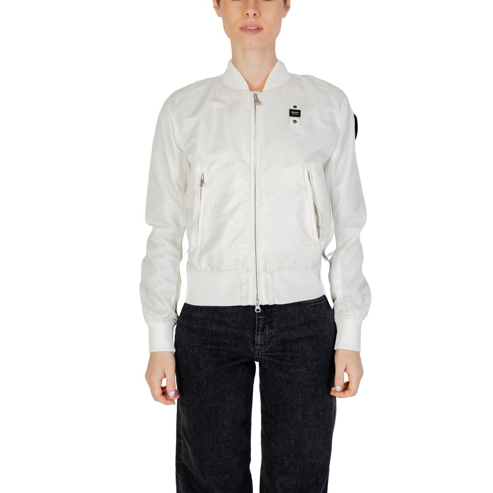 Blauer White Polyamide Bomber | Regal Royce
