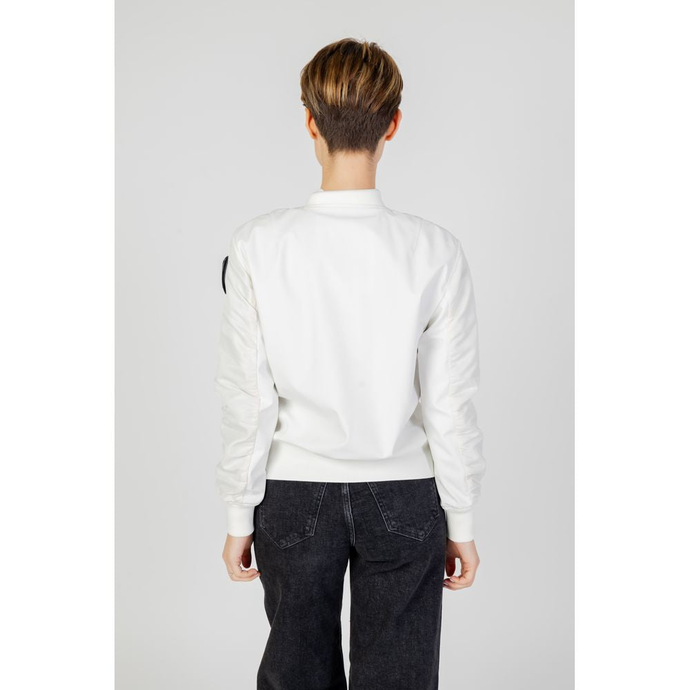 Blauer White Polyamide Bomber | Regal Royce