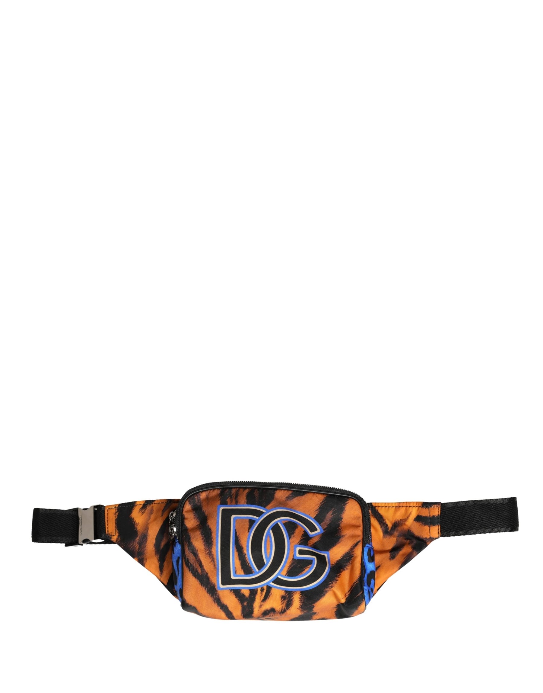 Dolce & Gabbana Brown Tiger Print Nylon Fanny Waist Pack Borse Men Bag | Regal Royce