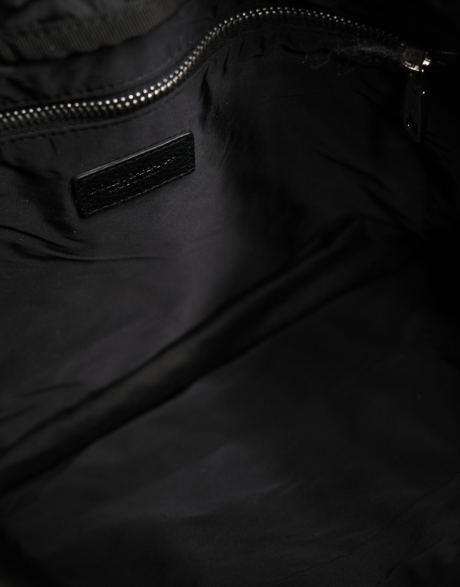 Dolce & Gabbana Black White Striped Polyester Drawstring Backpack Men Bag | Regal Royce