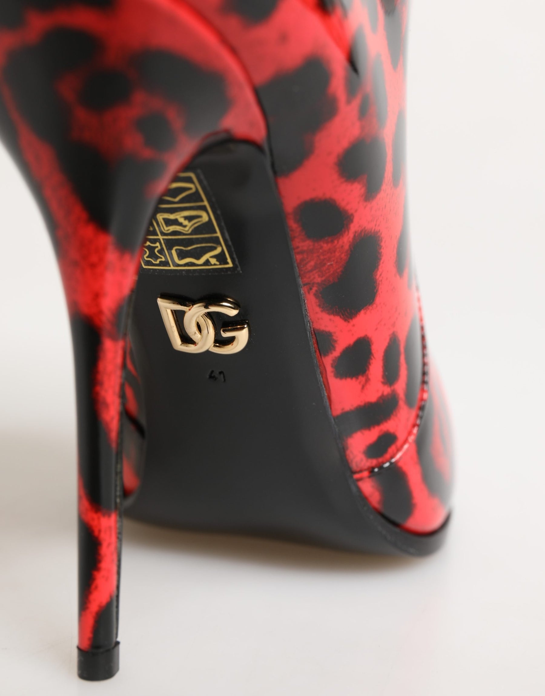 Dolce & Gabbana Red Leopard Cardinale Ankle Boots Shoes | Regal Royce