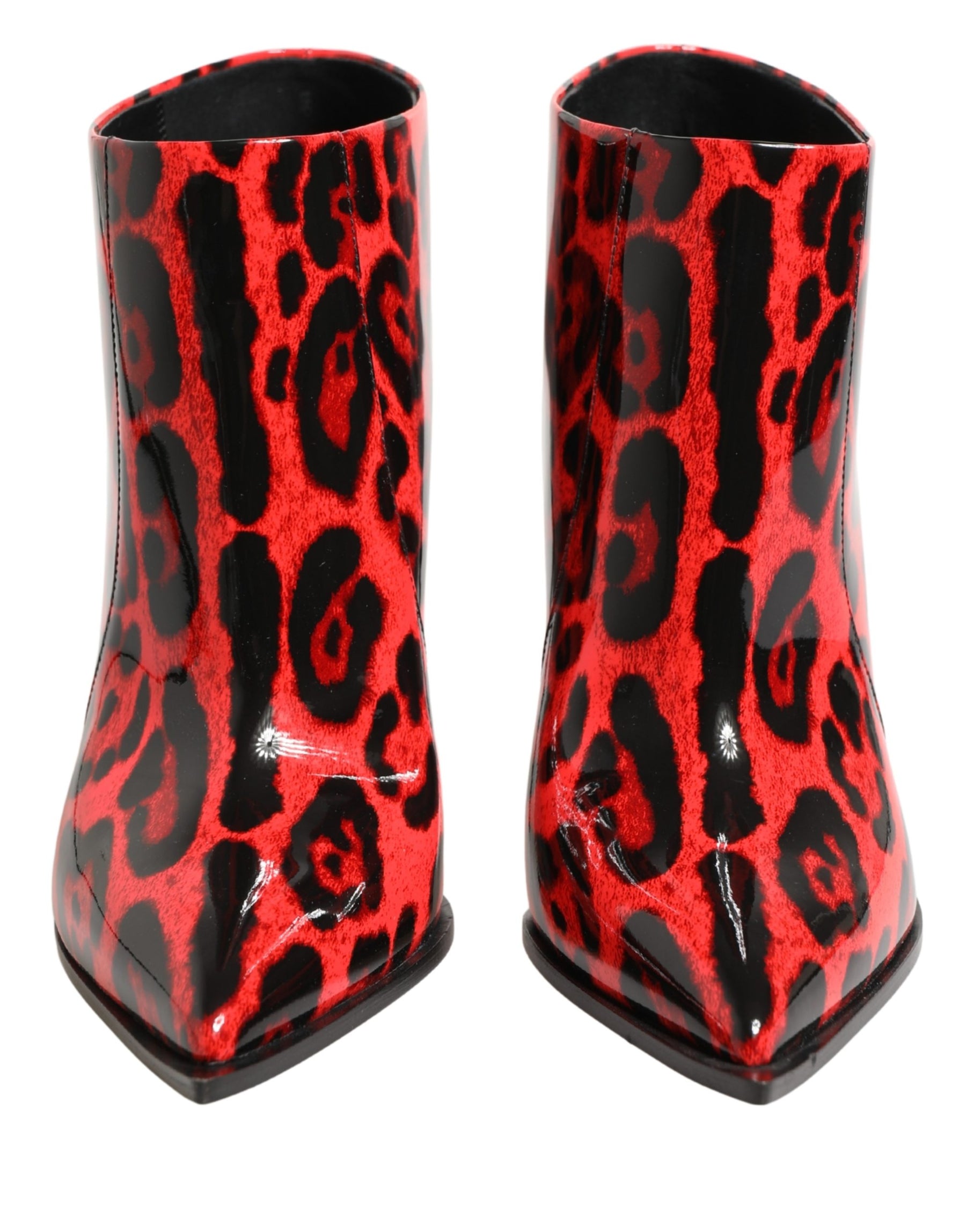Dolce & Gabbana Red Leopard Cardinale Ankle Boots Shoes | Regal Royce