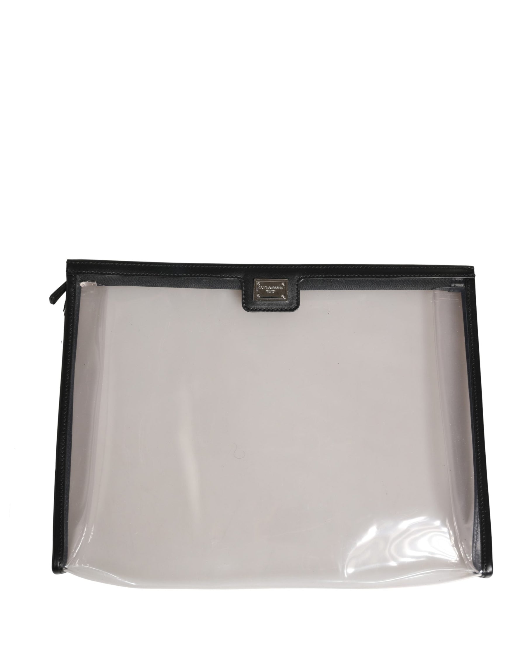 Dolce & Gabbana Transparent PVC Clutch Pouch Purse Branded Logo Plaque Bag | Regal Royce