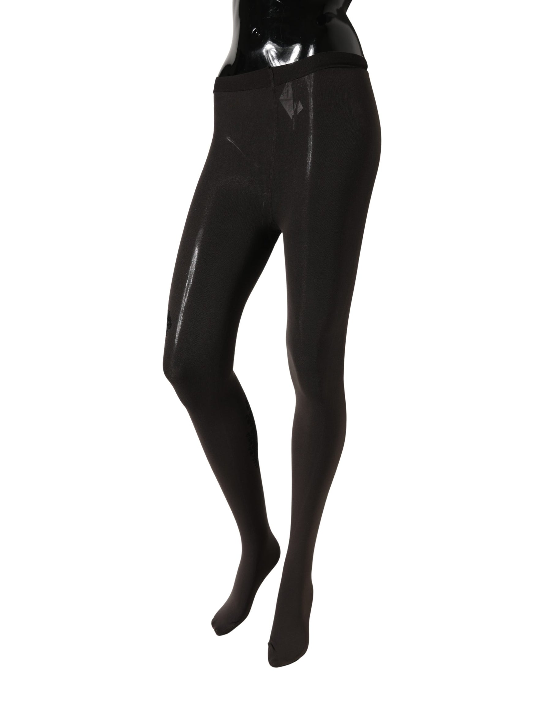Dolce & Gabbana Black Nylon Tights Stocking Pantyhose Women Socks | Regal Royce