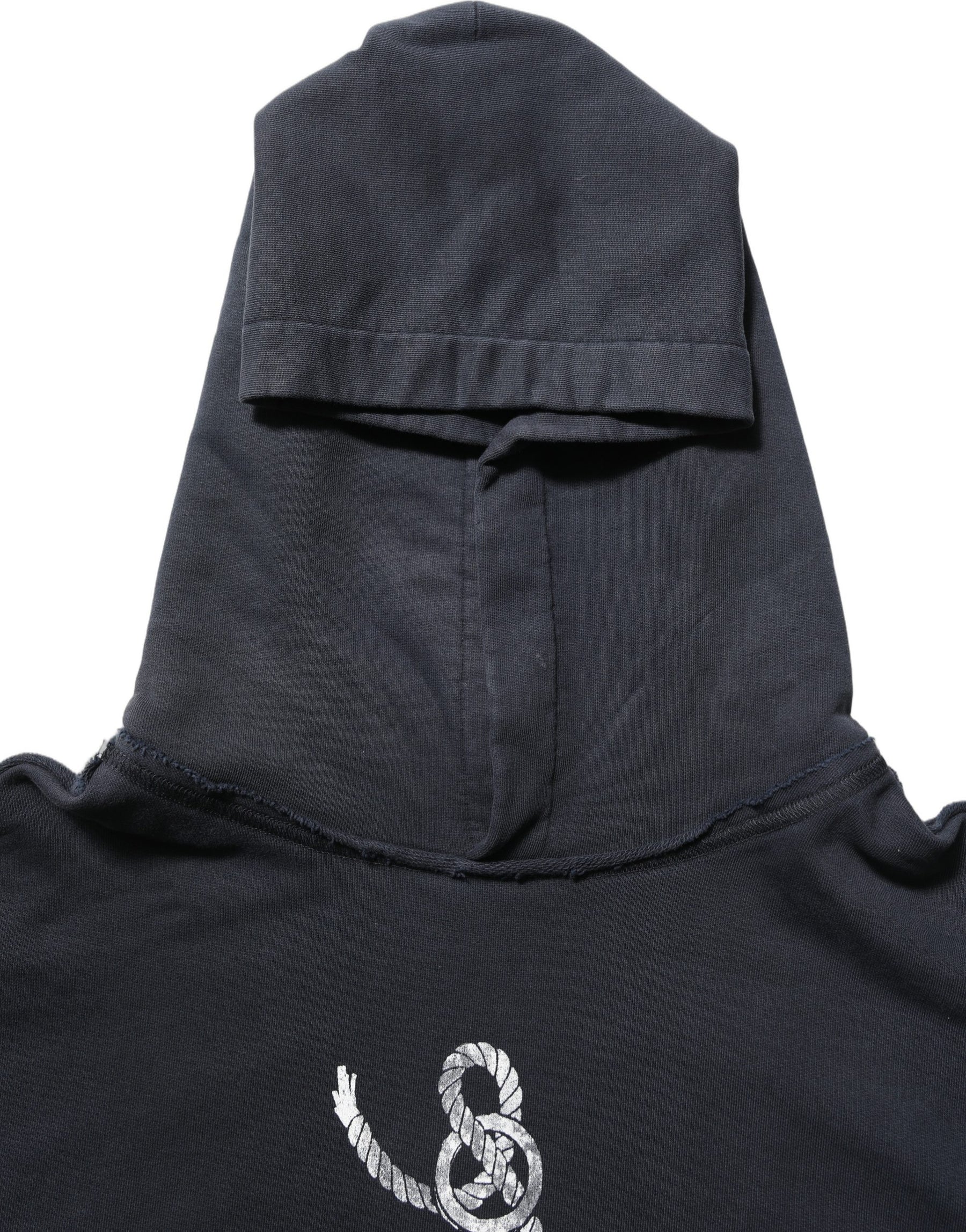 Dolce & Gabbana Black Anchor Print Hooded Sweatshirt Sweater | Regal Royce