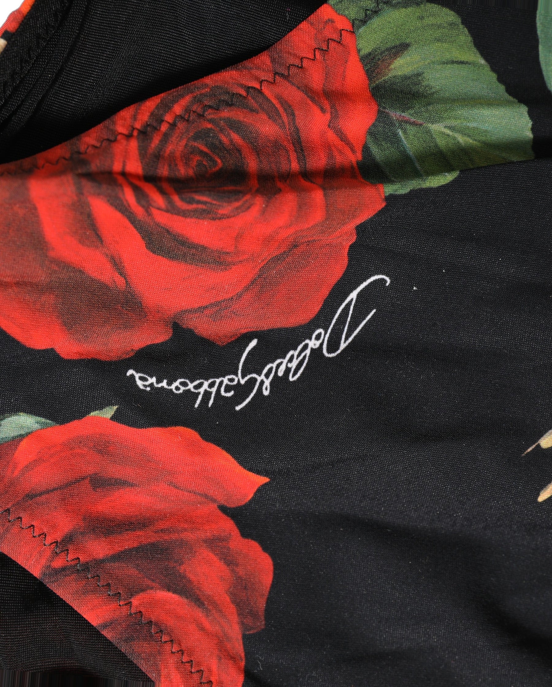 Dolce & Gabbana Black Floral Print One Piece Swimsuit Swimwear | Regal Royce