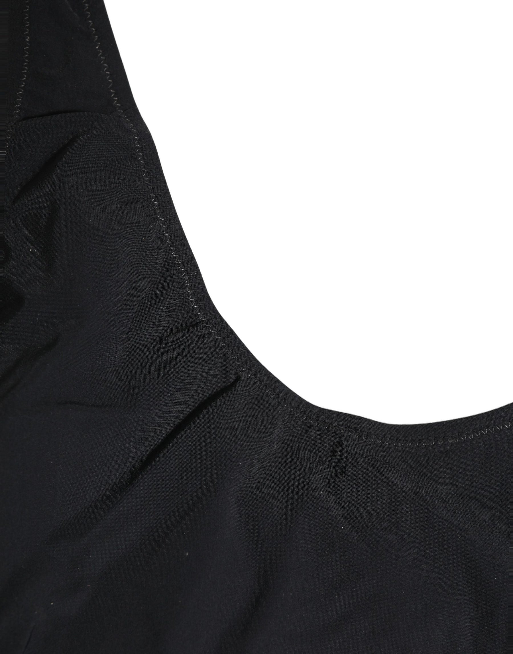 Dolce & Gabbana Black Cutout Logo One Piece Swimsuit Swimwear | Regal Royce