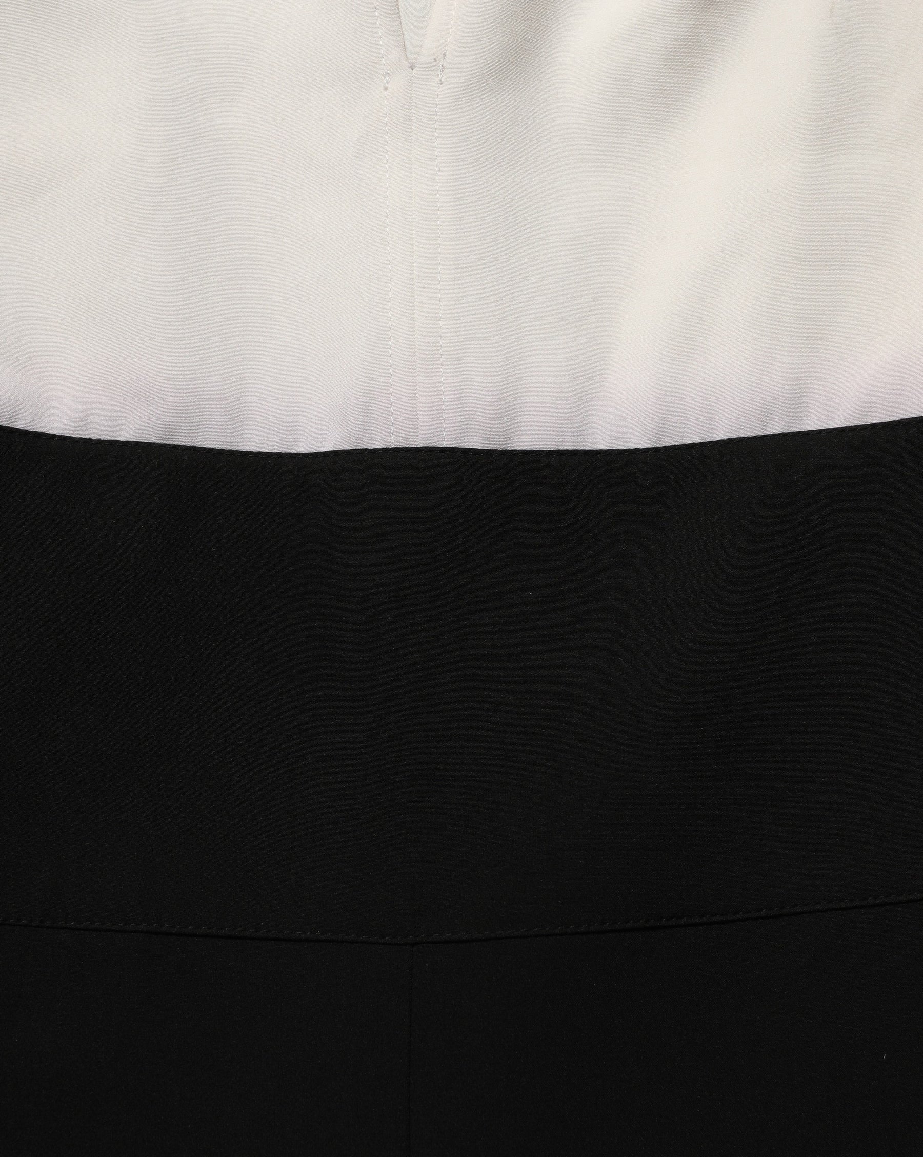Atos Lombardini White Black Plunging Neck Sleeveless Bodysuit Dress | Regal Royce