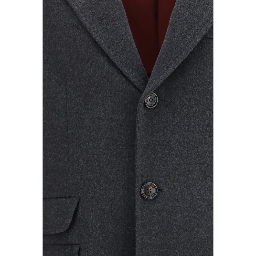 Brunello Cucinelli Gray Cashmere Coat | Regal Royce