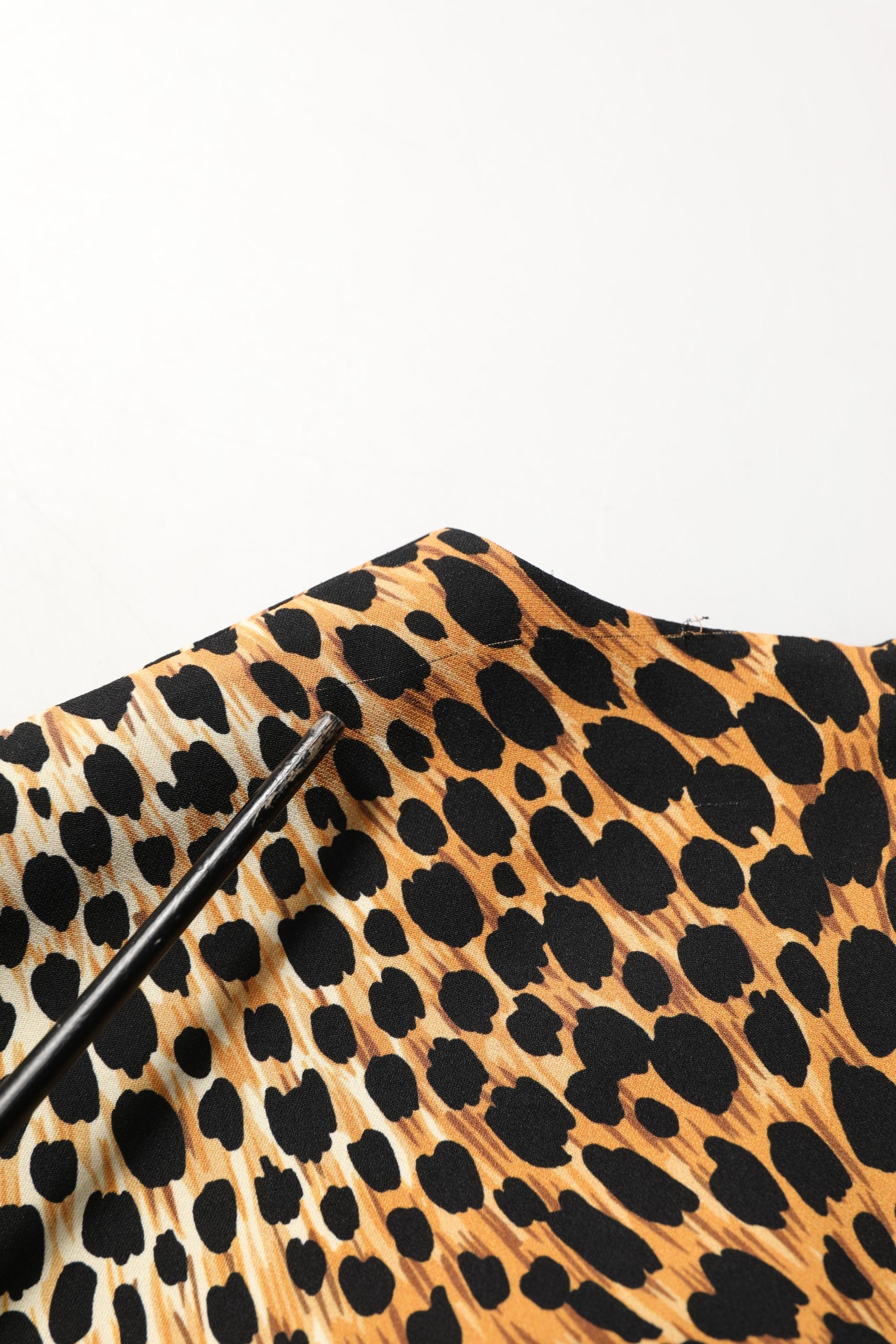 Dolce & Gabbana Brown Leopard Print Silk Sheath Midi Dress | Regal Royce