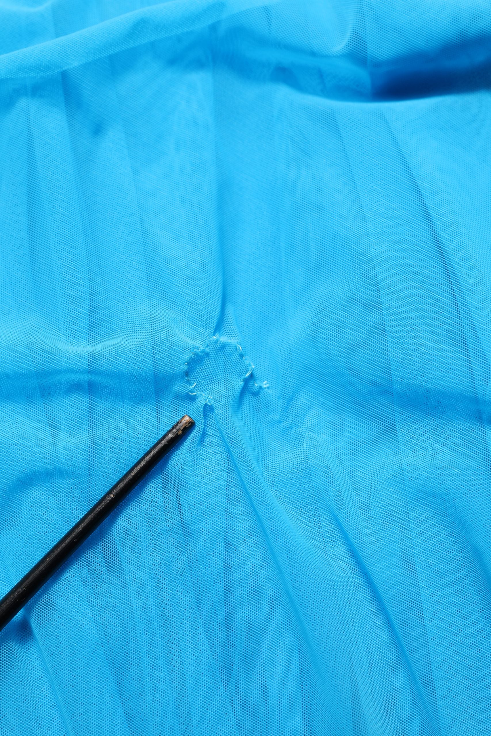 Dolce & Gabbana Blue Nylon Pleated Chiffon CutOut Gown Dress | Regal Royce