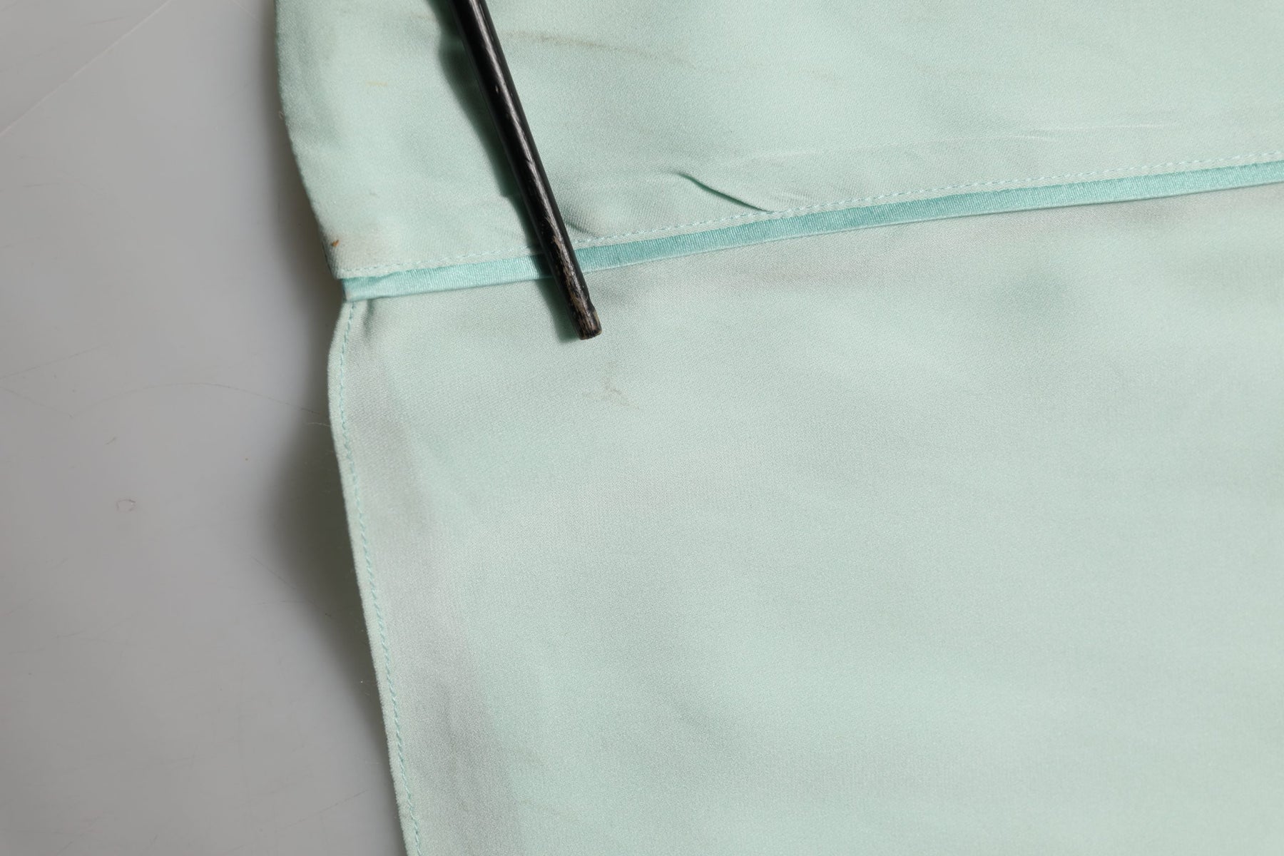 Dolce & Gabbana Mint Green Silk Lace Trim Abaya Maxi Dress | Regal Royce