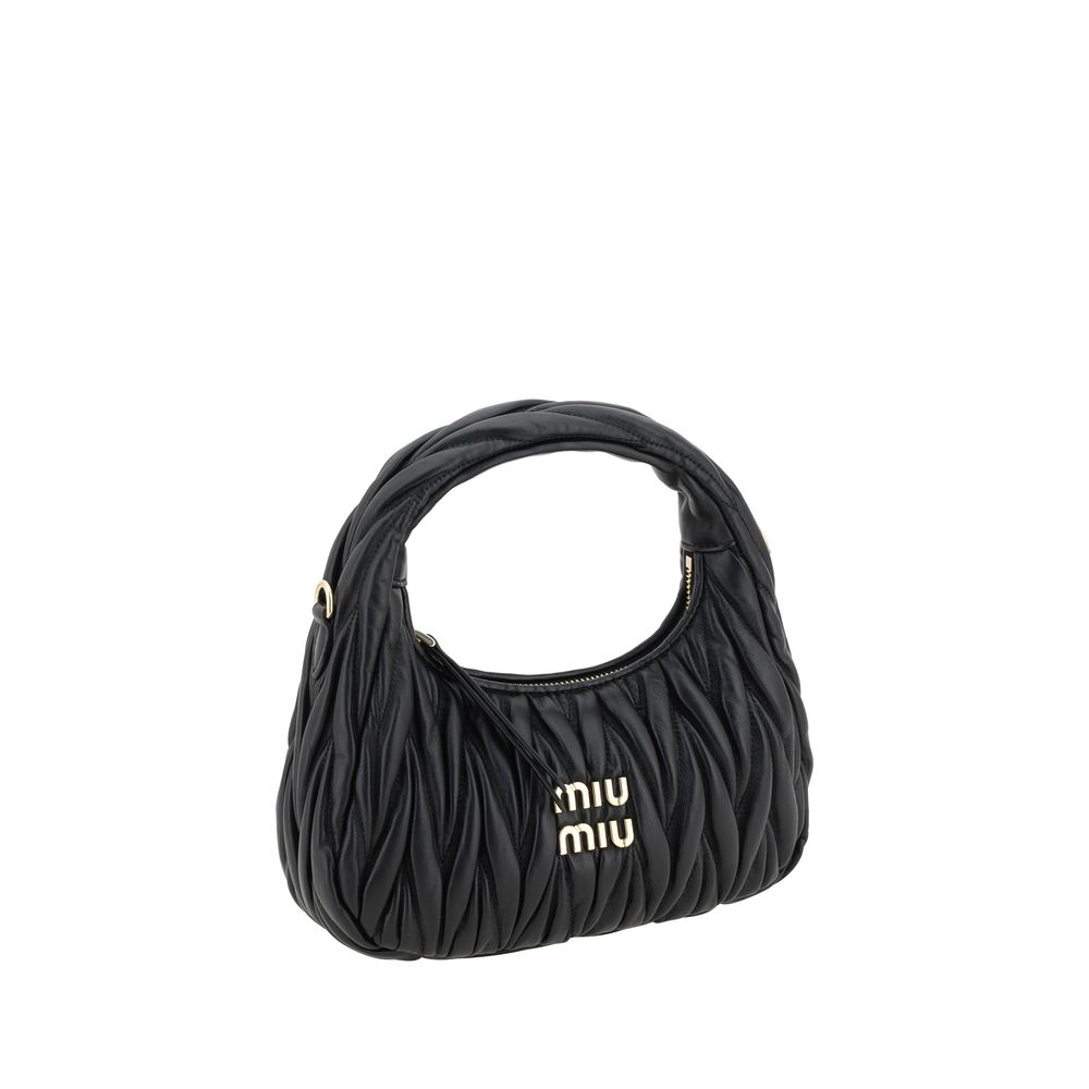 Miu Miu Black Calf Leather Bos Taurus Handbag | Regal Royce