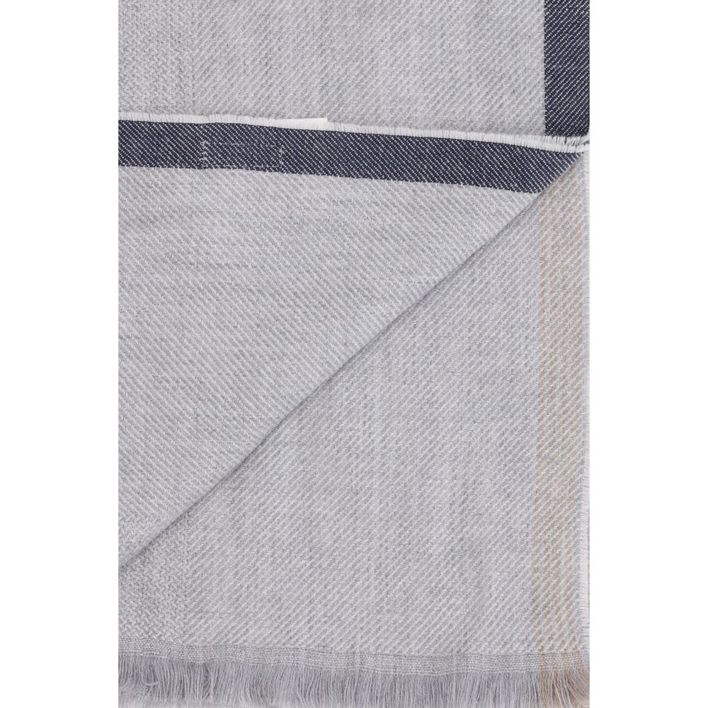 Brunello Cucinelli Gray Cashmere Scarf | Regal Royce