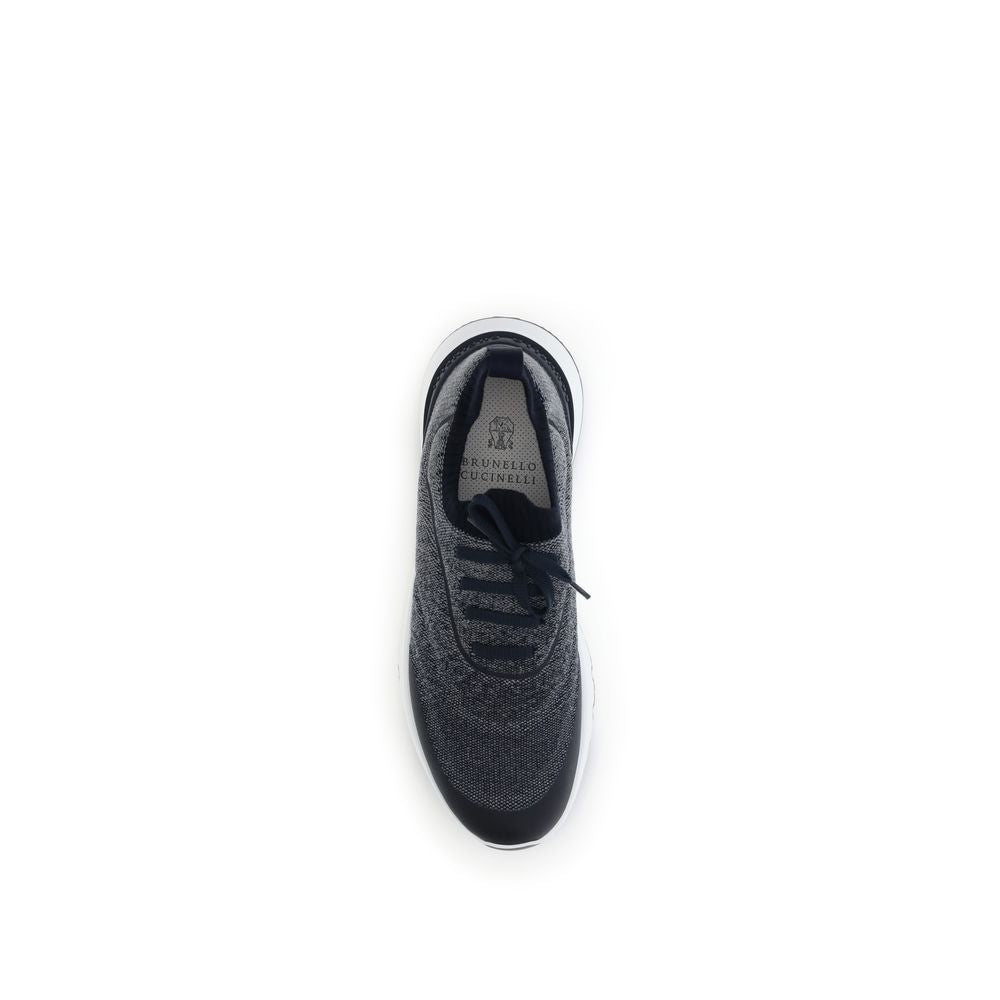 Brunello Cucinelli Gray Cotton Athletic Sneakers | Regal Royce