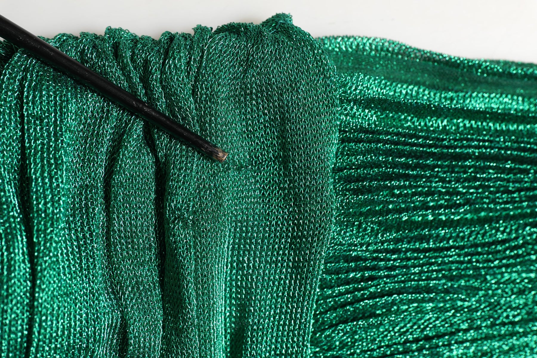 Dolce & Gabbana Metallic Green Sleeveless Plissé Gown Dress | Regal Royce