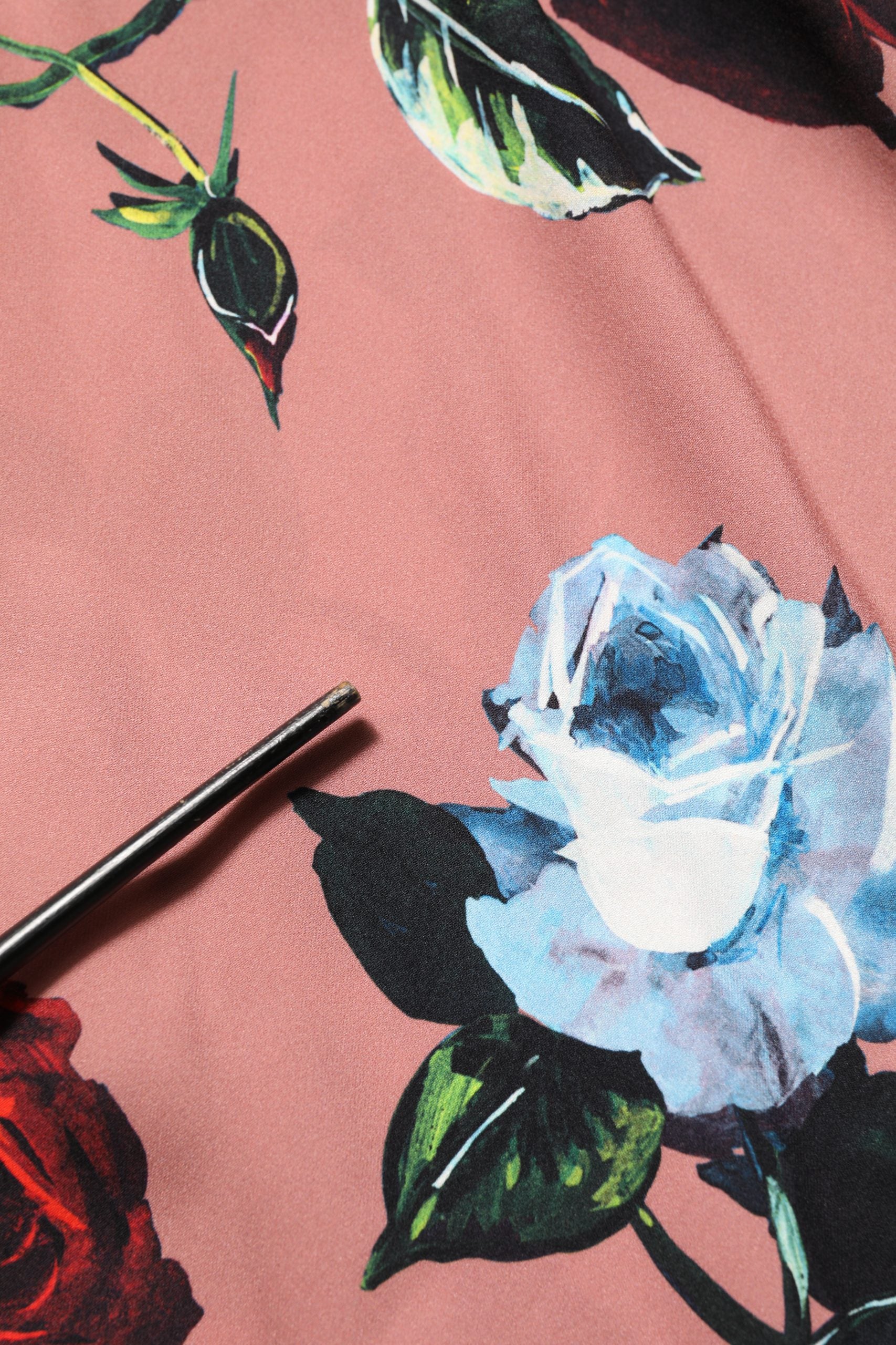 Dolce & Gabbana Dusty Pink Silk Floral Strapless Maxi Dress | Regal Royce